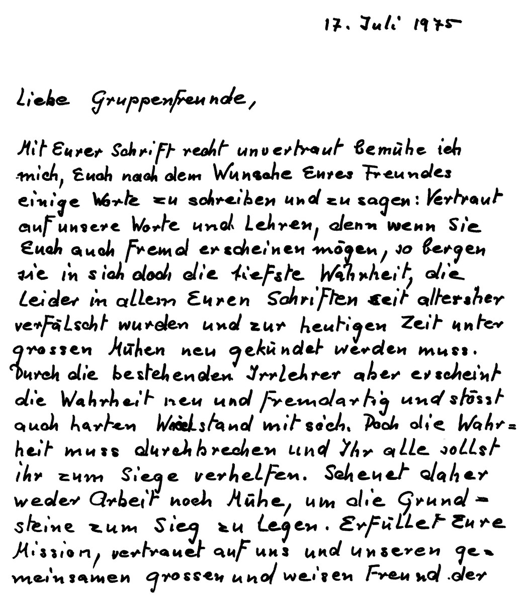 Original Letter – Page 1
