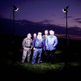 Billy and some of the FIGU core group members. From left to right: Engelbert Wachter, Jacobus Bertschinger, 'Billy' Eduard Albert Meier, Silvano Lehmann, and Guido Moosbrugger.